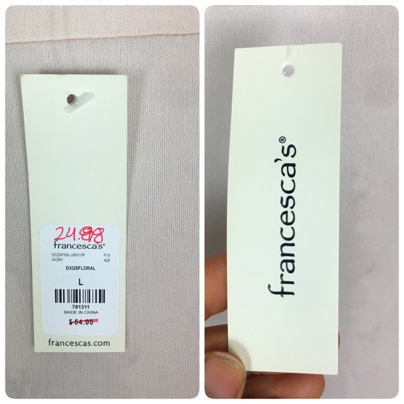 Francesca's floral hi low wrap midi dress with  ruffle hem - Picture 11 of 11